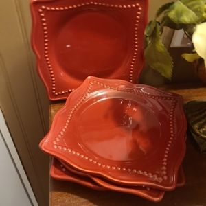 Pavillion by Princess House PH Red Plates. Salad dessert plates. Box 13